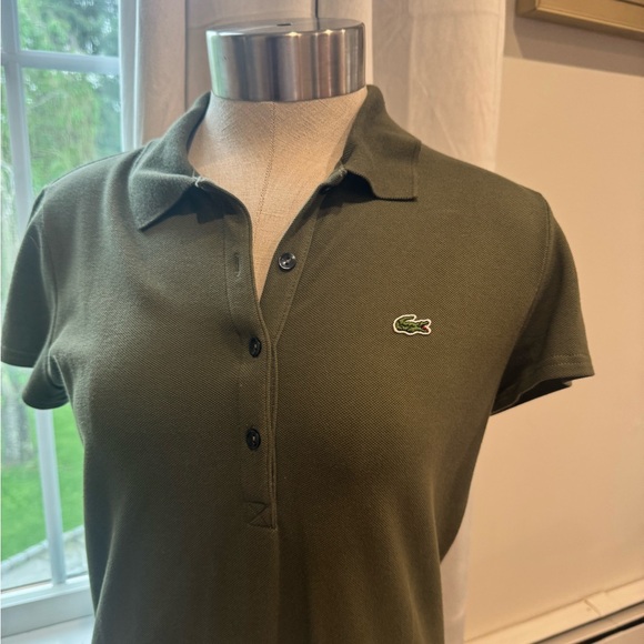 Lacoste Green Buttoned Polo Mini Dress - Picture 2 of 5